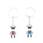 Generic Robotic Couple Metal Keychain (Color: Assorted)