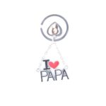 Generic I Love Papa with heartin keychain (Color: Assorted)