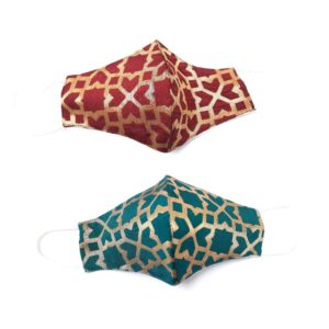 Pack of 2_Generic Wedding Stylish Cotton Mask (Color: Assorted)