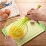 Generic Pack Of_5 Fold Able Plastic Whisk Beater Hand Blender Mixer Froth Whisker Lassi Maker (Color:Assorted)