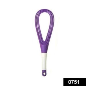 Generic Pack Of_5 Fold Able Plastic Whisk Beater Hand Blender Mixer Froth Whisker Lassi Maker (Color:Assorted)