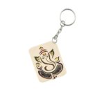 Generic Pack Of 3_ Ganesha One Side Printed Rectangle Designer Keychain (Sandal)
