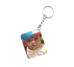 Generic Pack Of 3_ Baby With Cap One Side Printed Rectangle Designer Keychain (Yellow)