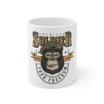 Generic Ceramic Gorila Desing Printed Coffee Mug (Color: White, Capacity:330ml)