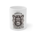 Generic Ceramic Gorila Desing Printed Coffee Mug (Color: White, Capacity:330ml)