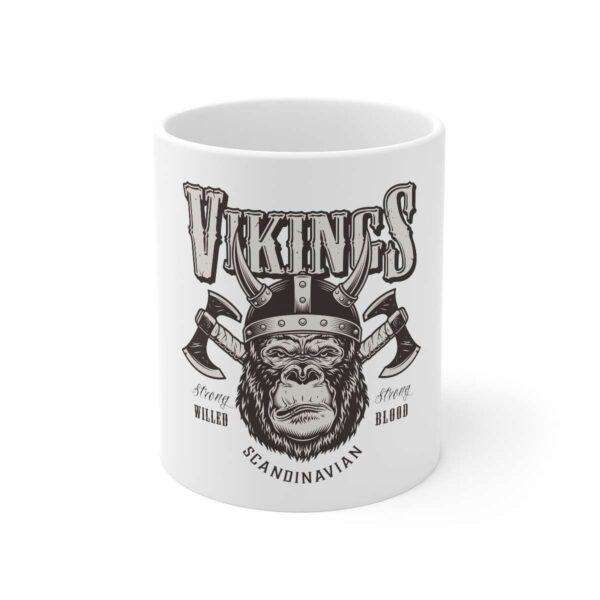 Generic Ceramic Gorila Desing Printed Coffee Mug (Color: White, Capacity:330ml)