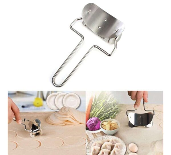 Generic Pack Of_2_Stainless Steel Puri Cutter Roller Machine (Assorted)