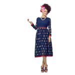 Georgette Fabric Blue Color Kurti