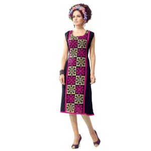 Georgette Fabric Multicolor Color Kurti