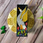 Hand-Painted Swan Theme Tea Light Holder | Wooden Candle Holder | Pattachitra Painting