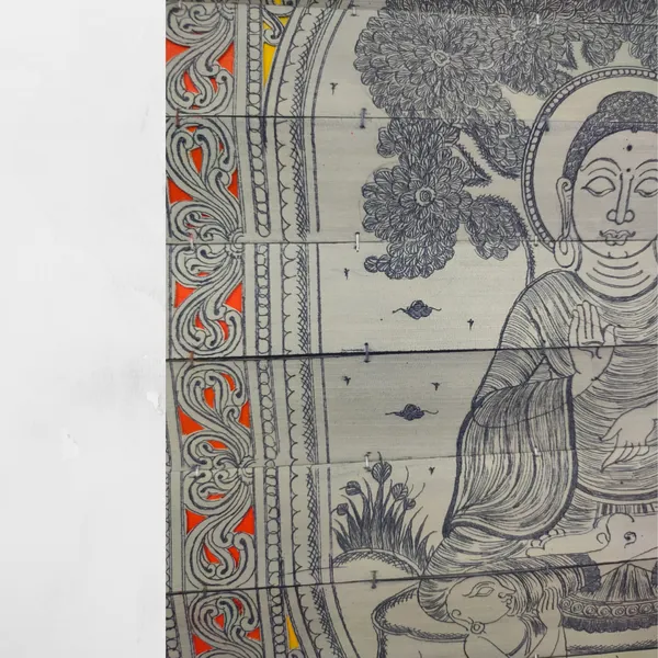 Budha Palm Leaf Engraved Picture Frame| Handcrafted Artwork
