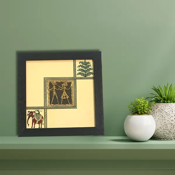 Dhokra Saura Painting Picture Frame Dhokra Saura Painting Picture Frame