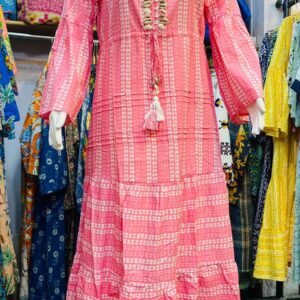 Block Print Long Dress