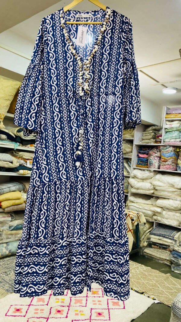 Block Print Long Dress