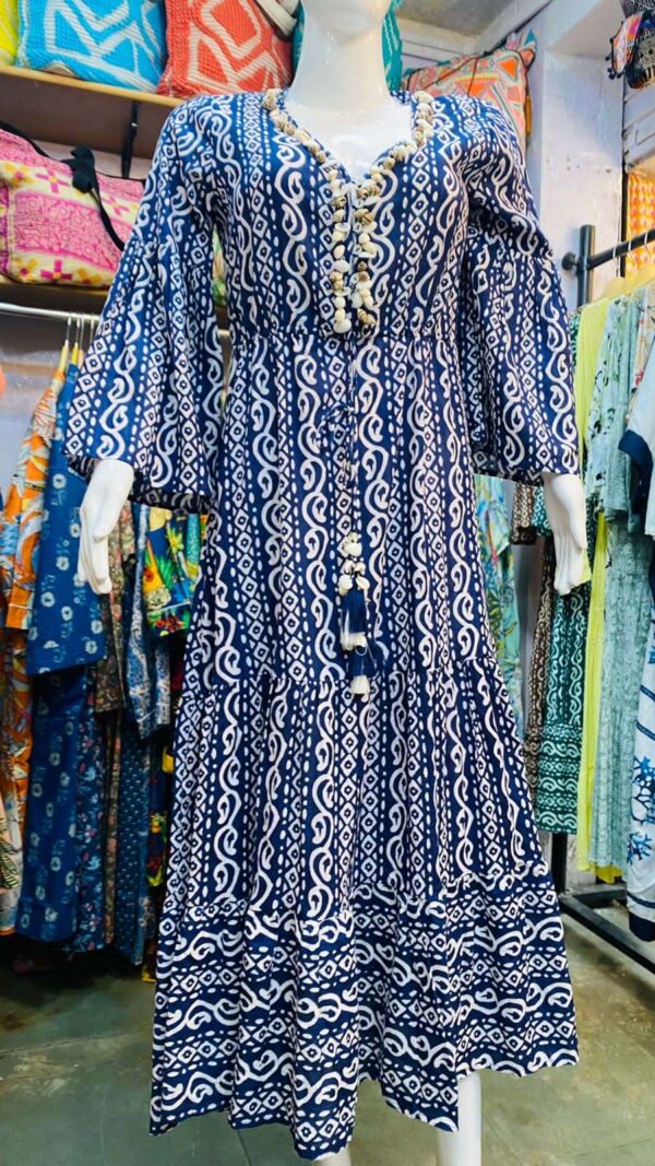 Block Print Long Dress