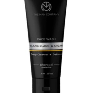 The Man Company Activated Charcoal Face Wash for Men | Ylang Ylang & Argan Essential Oils | Oil Control | Unclog Pores | Deep Cleansing | Blackheads Removal | All Skin Types - 75