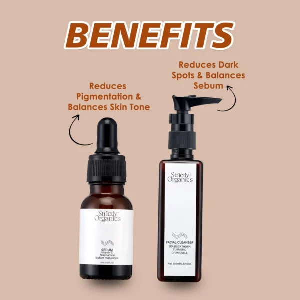 Skin Brightening Combo - Vitamin C Serum & Sea Buckthorn Face Wash