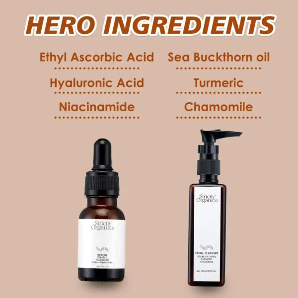 Skin Brightening Combo - Vitamin C Serum & Sea Buckthorn Face Wash