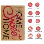 PRP PVC Sweet Home Colour Welcome Coir Door MAT with Antislip PVC Back Size 40X60X1.5 C M for Living Rooms, Indoor and Outdoor USES