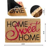 PRP PVC Sweet Home Colour Welcome Coir Door MAT with Antislip PVC Back Size 40X60X1.5 C M for Living Rooms, Indoor and Outdoor USES