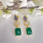 Gold Plated Crystal Handmade Earrings