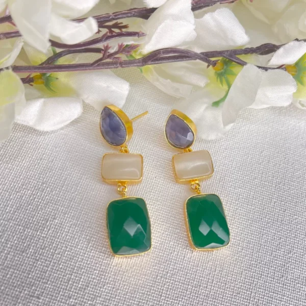 Gold Plated Crystal Handmade Earrings