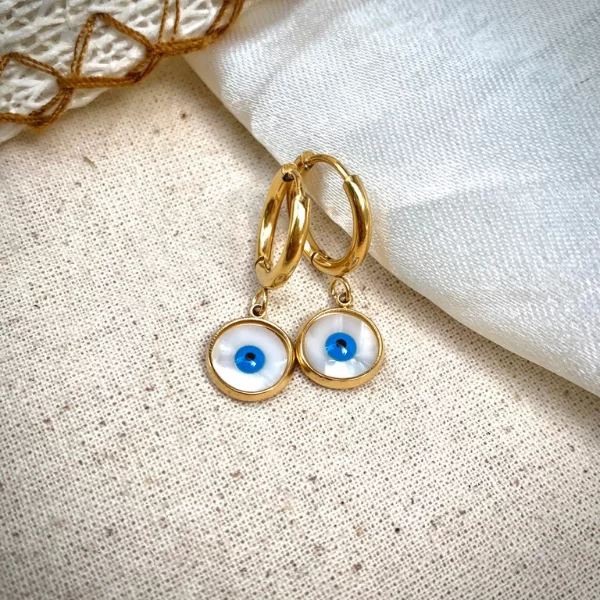 Evil Eye Small Hoop