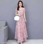 FLOWER PRINTED LONG DRESS