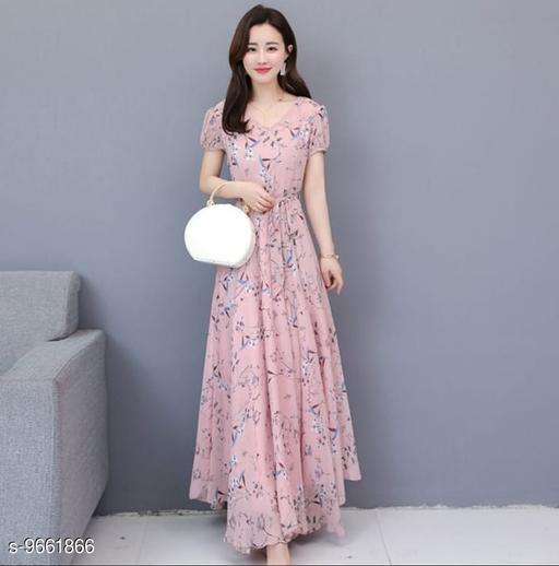 FLOWER PRINTED LONG DRESS