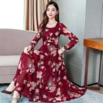 FLOWER PRINTED LONG DRESS