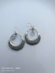Silver Moon Stone Earring