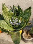 Silver Moon Stone Earring