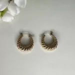 Chunky Spiral Hoop Earrings