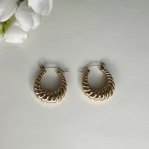 Chunky Spiral Hoop Earrings