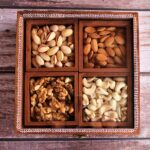Hand Painted Rosewood Dry Fruit Box / Spice Box / Masala Box with Glass Top
