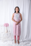 Pink Printed Floral Kurta