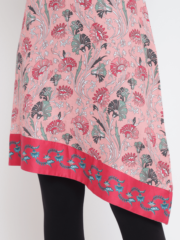 Pink Printed Mughal Kurta