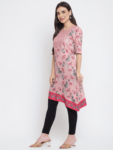 Pink Printed Mughal Kurta