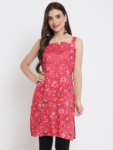 Pink Printed Floral Jasmine Kurta