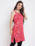 Pink Printed Floral Jasmine Kurta