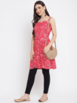 Pink Printed Floral Jasmine Kurta