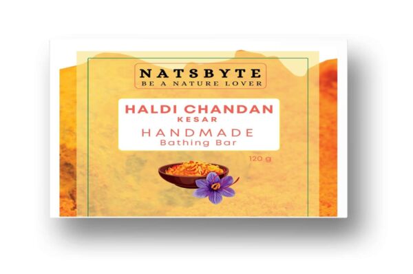 Natsbyte Handmade Haldi Chandan Soap | Bathing Bar | Organic | Chemical Free