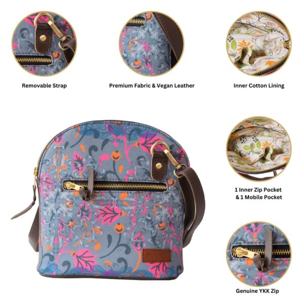 Pink Grey Womens Designer Crossbody Bag
