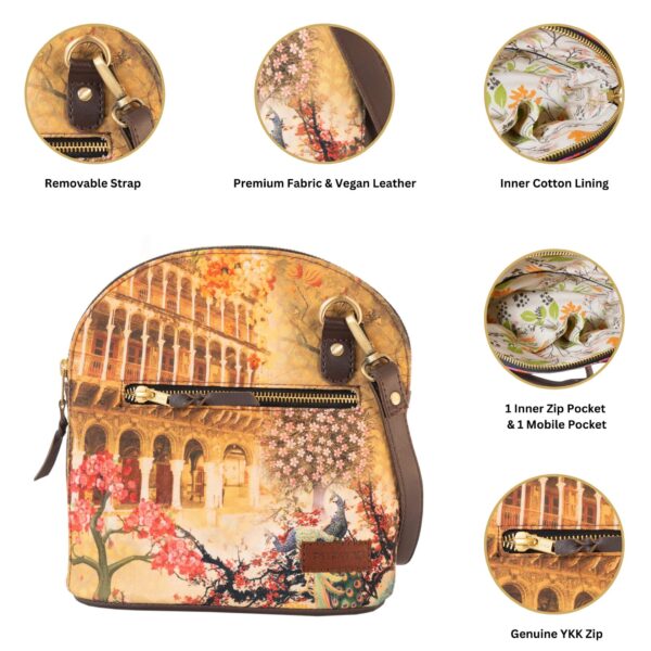 Fort and Floral Fashion Crossbody Bag