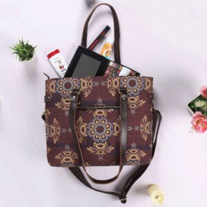 Brown Floral Motif Trendy Bag for Women