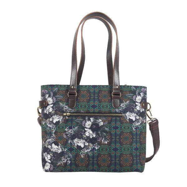 Abstract Flower Print Womens Designer Bag