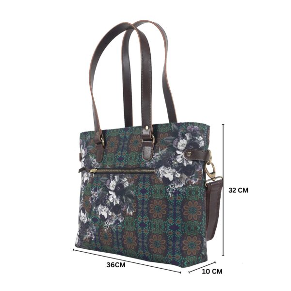 Abstract Flower Print Womens Designer Bag