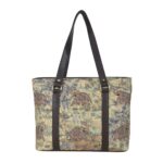 Elephant Motif Womens Tote Handbag