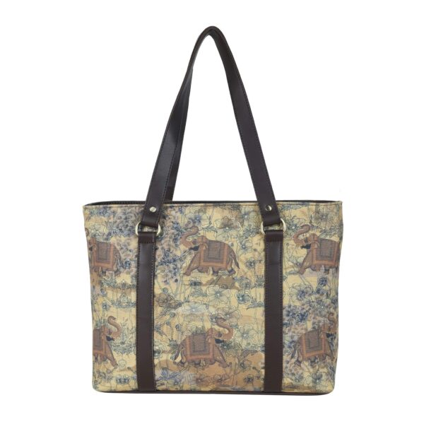 Elephant Motif Womens Tote Handbag