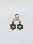 handmade green earrings for women